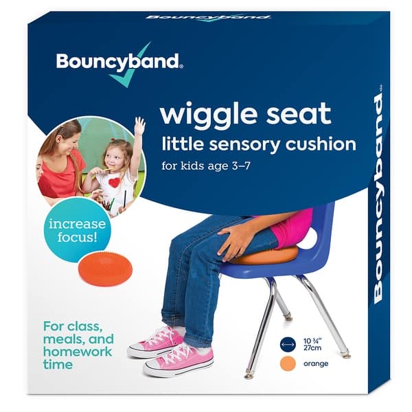 slide 2 of 8, Bouncyband Little Wiggle Seat Sensory Cushion, Orange Orange