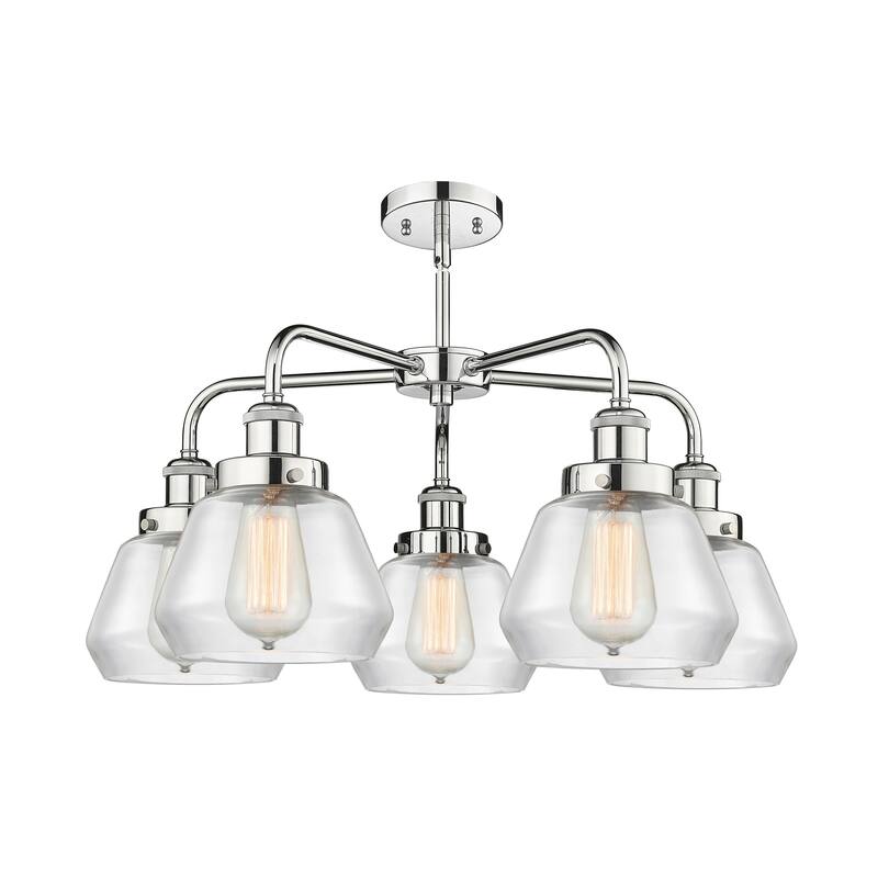 Innovations Lighting Fulton - 5 Light 25" Stem Hung Chandelier