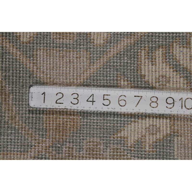 Ivory Oushak Indian Area Rug Handmade Wool Carpet - 8'1"x 9'10"