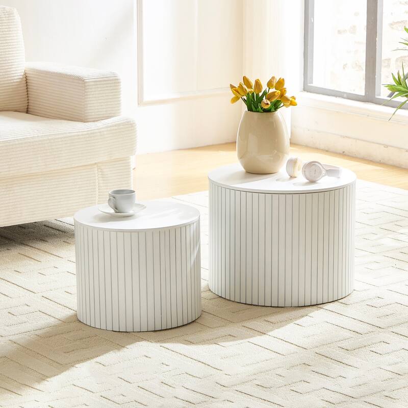 Nested table set 2 pieces, MDF coffee table set Living room/lounge area