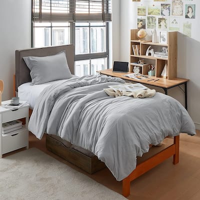 Natural Loft Oversized Comforter Set - Glacier Gray