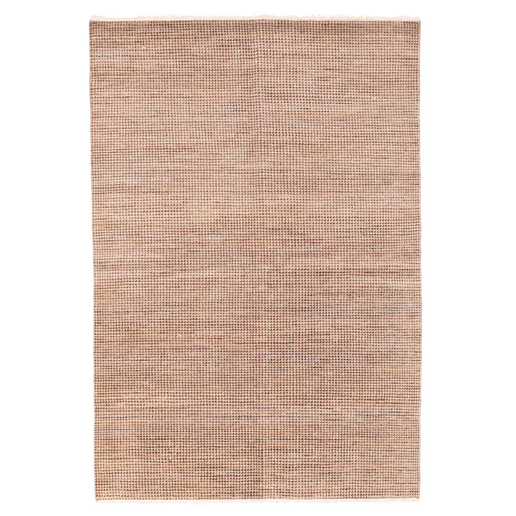 ECARPETGALLERY Hand-knotted Silk Shadow Brown Viscose, Wool Rug - 6'0 x 8'10