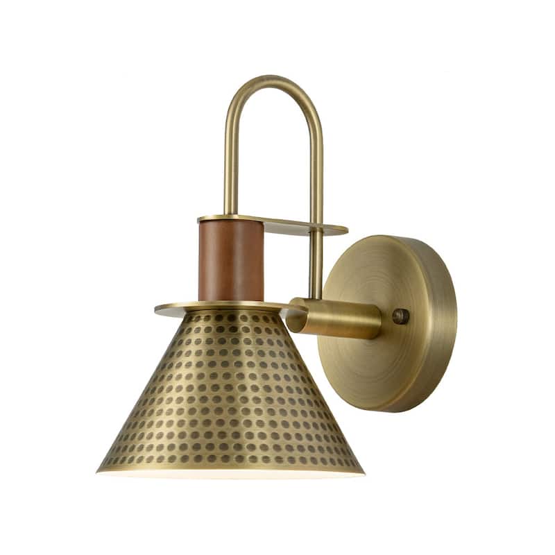 Modern 1-Light Bedroom Cone Metal Wall Sconce