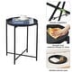 preview thumbnail 21 of 28, Adeco Gold End Table Metal Waterproof Snack Beside Table Accent Coffee Table - 16.9""(D)x 16.9""(W)x 20.5""(H)