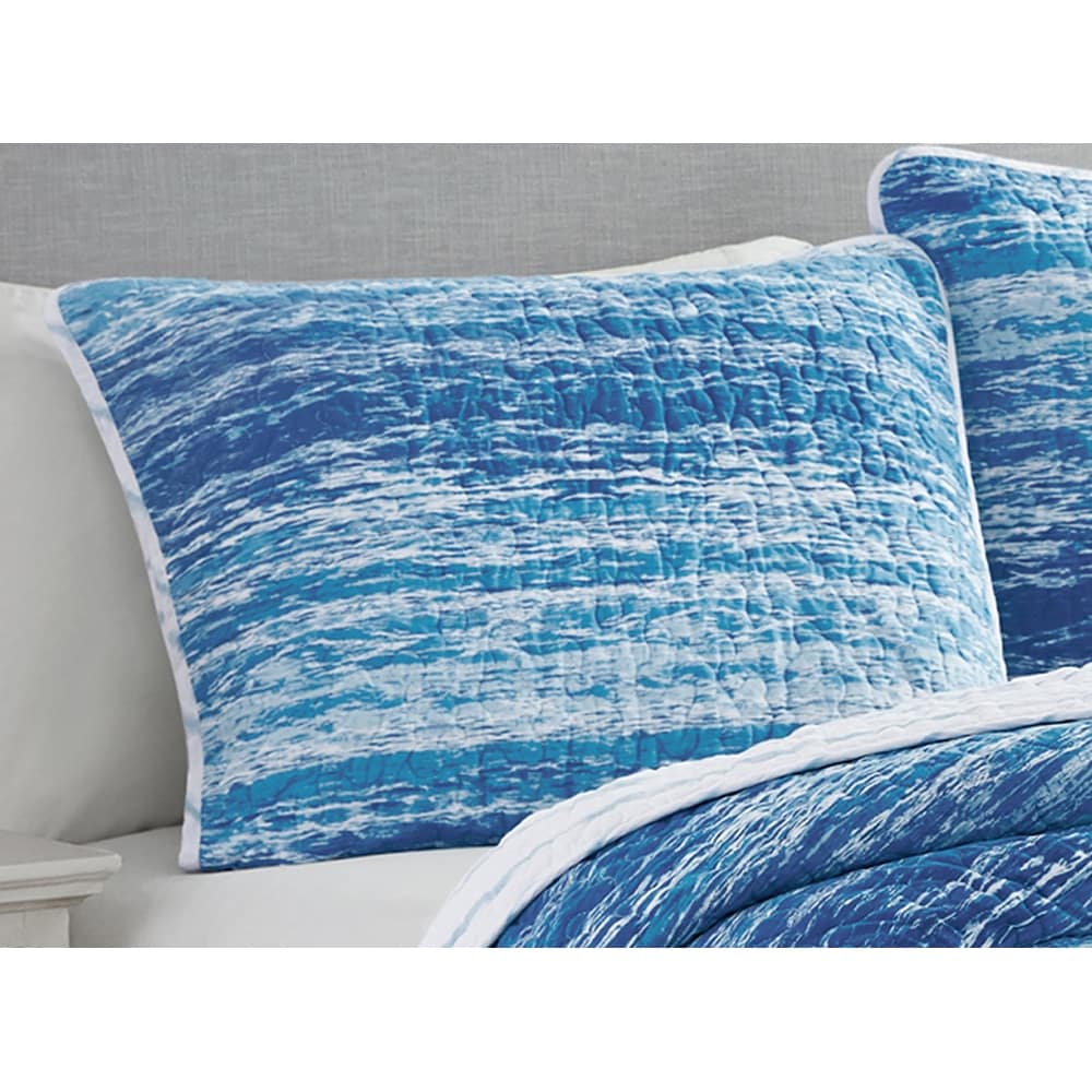 Coastal Stripes Soft Cotton Reversible Quilt Set - Picture 9 of 15