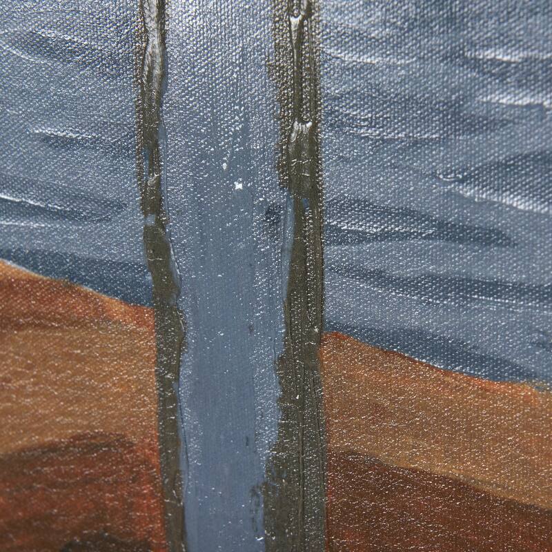 Gray Day (48.5 x 29.5) Framed Canvas Art Print