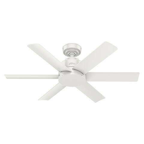 Hunter 44" Kennicott Outdoor Ceiling Fan with Wall Control, Damp Rated