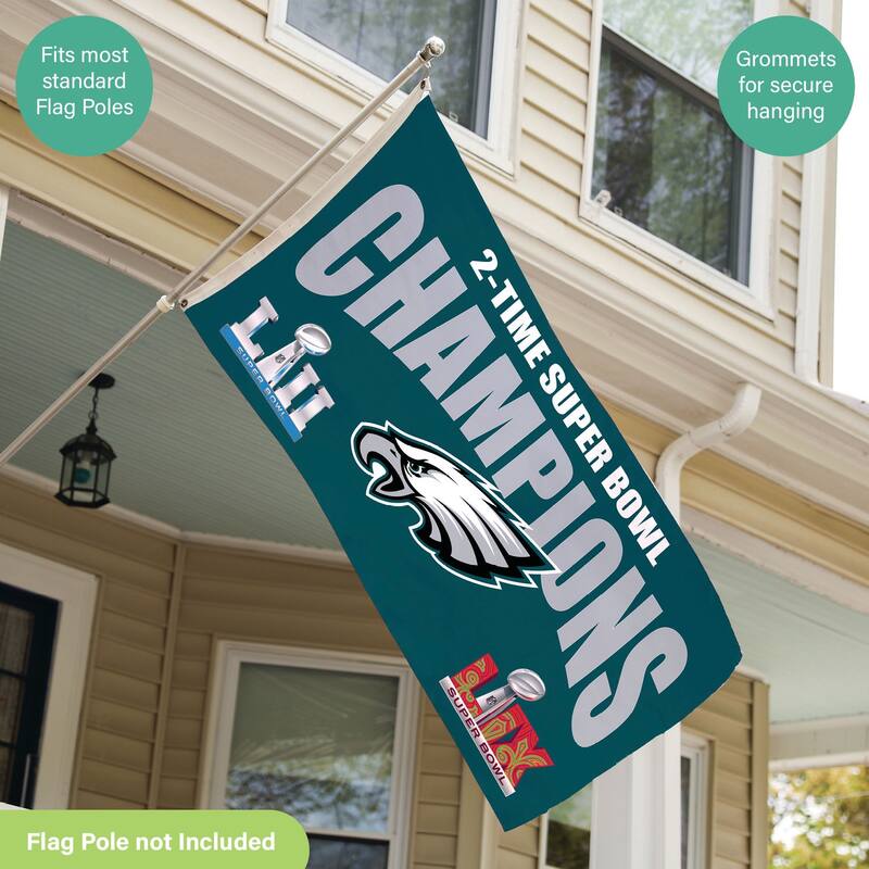Philadelphia Eagles Single Sided Flag w/ 2 Grommets, 3'x5'
