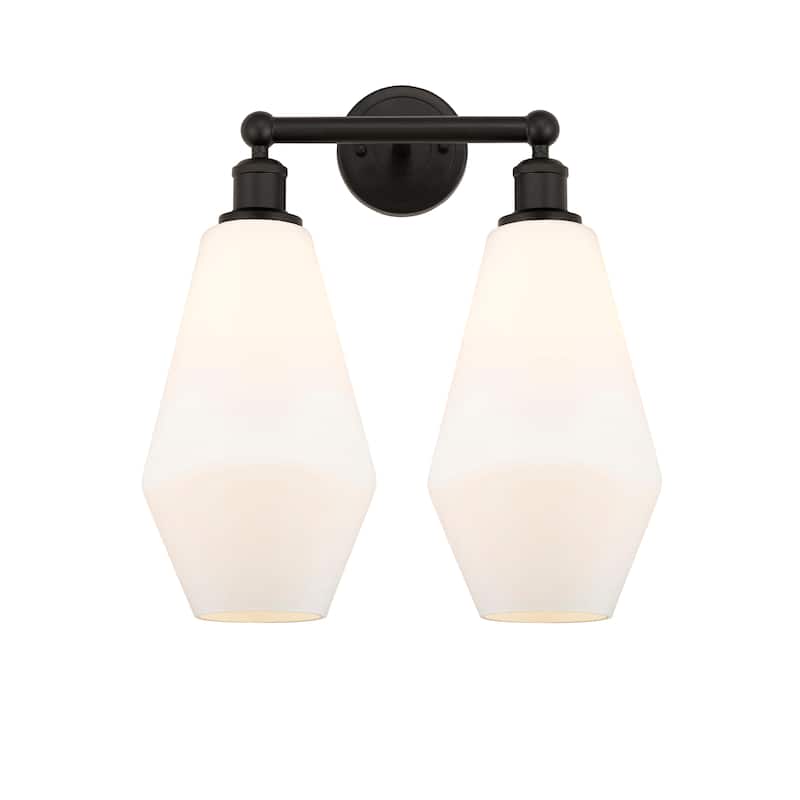 Innovations Lighting Cindyrella - 2 Light 16" Bath Vanity Light - Cased Matte White/Oil Rubbed Bronze