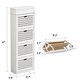 preview thumbnail 15 of 13, Kerrogee 4 Drawes Shoe Cabinet - 8 Tiers Shoe Rack - Up to 16 Pairs - 9.8"W x 21.7"L x 61"H