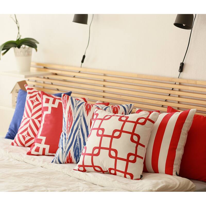 Geometric Greek Key Decorative Throw Pillow Cover