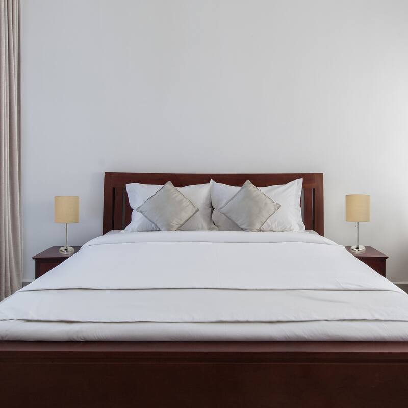 19.5 in. Brushed Steel Finish Table Lamp with Beige Shade, Desk Lamp for Writing and Computer Desks, Set of 2