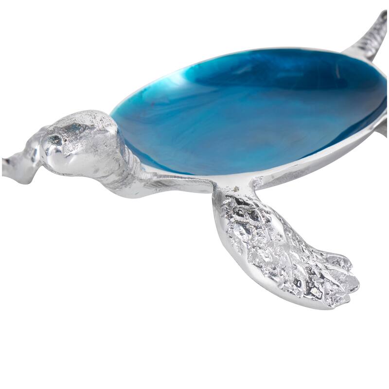 Multi Colored Aluminum Metal Handmade Enameled Decorative Bowl with Silver Base (Set of 3)