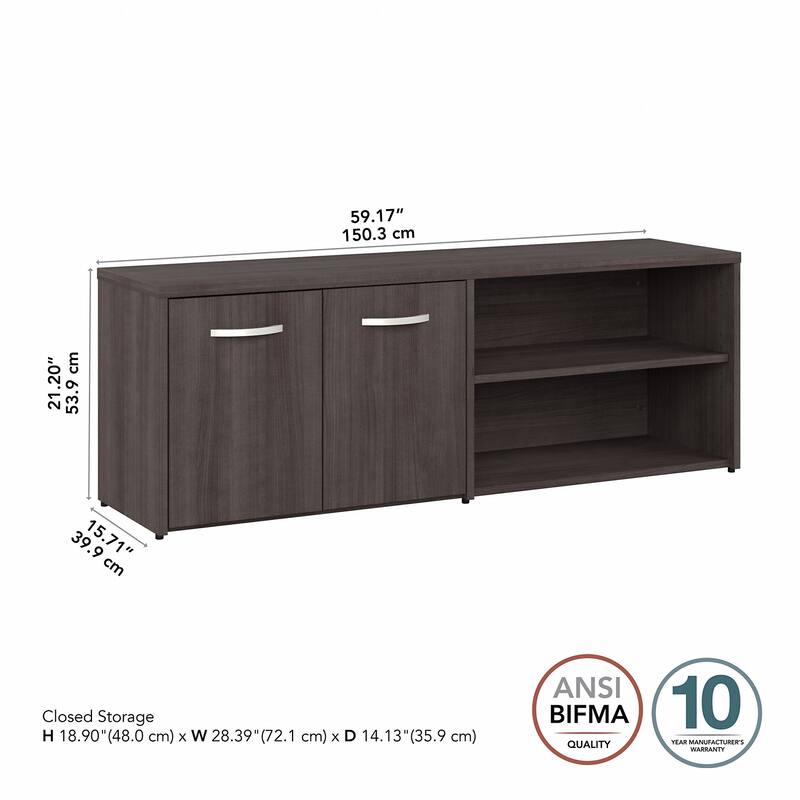 Studio A Low Storage Cabinet with Doors by Bush Business Furniture