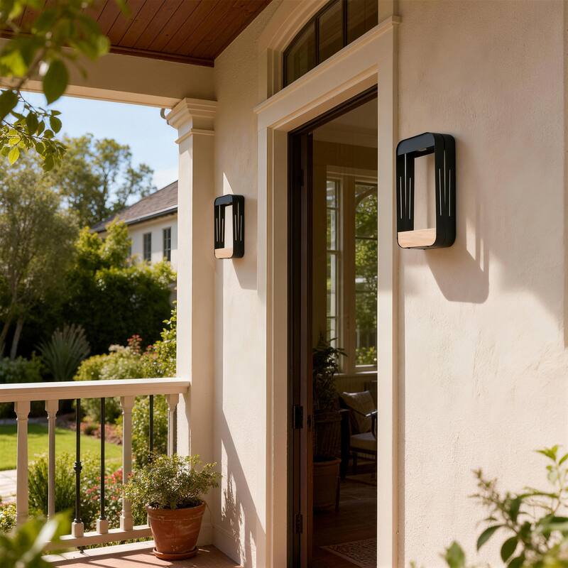 Modern Rectangular Iron Outdoor Wall Light
