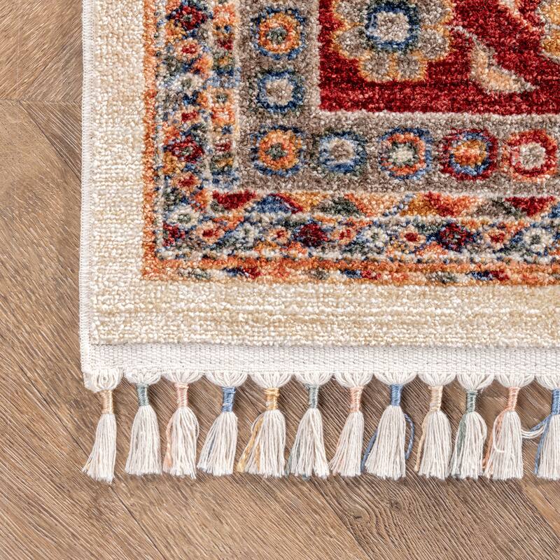 Nuloom Romee Medallion Tasseled Area Rug