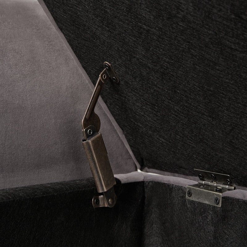 Modern Velvet Storage Accent Bench-51.5" x 18.3" x 22"