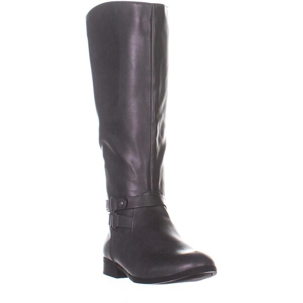Shop SC35 Kindell Wide Calf Riding Boots, Dark Gray - 6 US ...