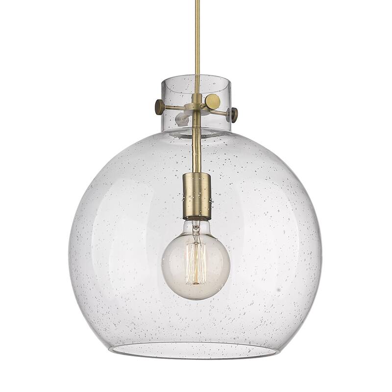 Innovations Lighting 410-1PL-15-14 Newton Sphere Pendant Newton Sphere - Brushed Brass / Seedy