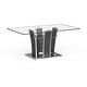 preview thumbnail 7 of 16, Furniture of America Resk Modern 72-inch Glass Top Wood Dining Table