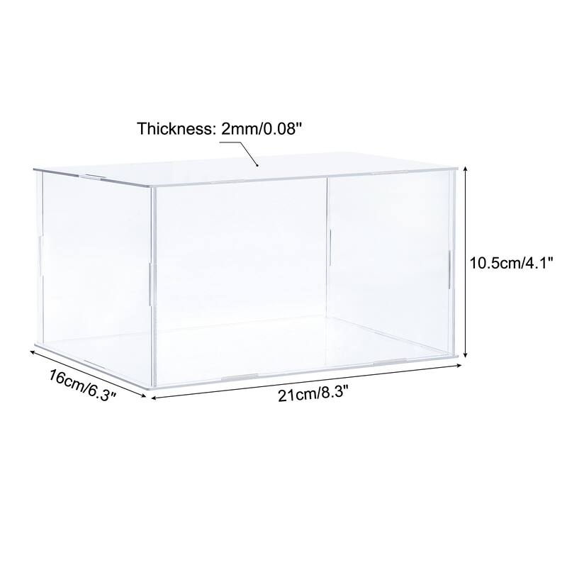 Acrylic Display Case Plastic Box Cube Storage Box Assemble Showcase