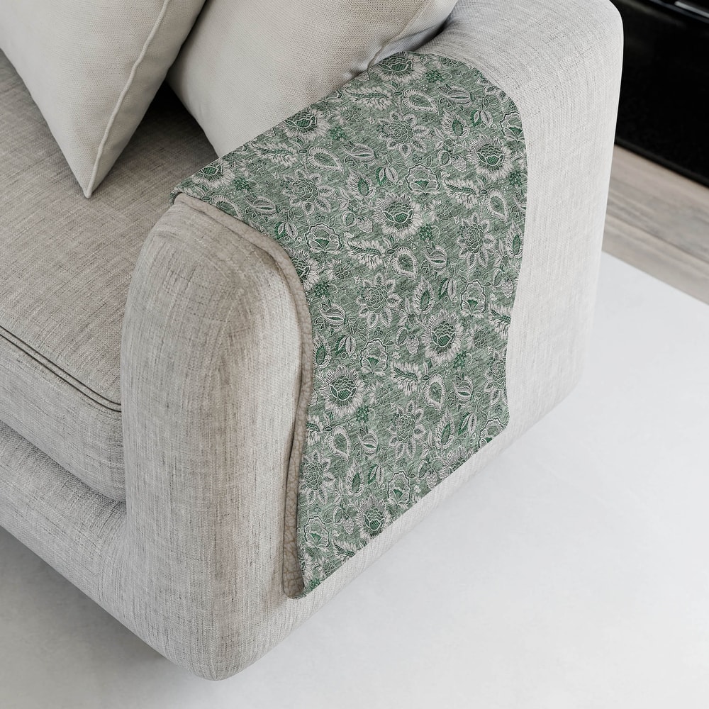 Premium Machine Washable Floral Sherpa Throw Blanket