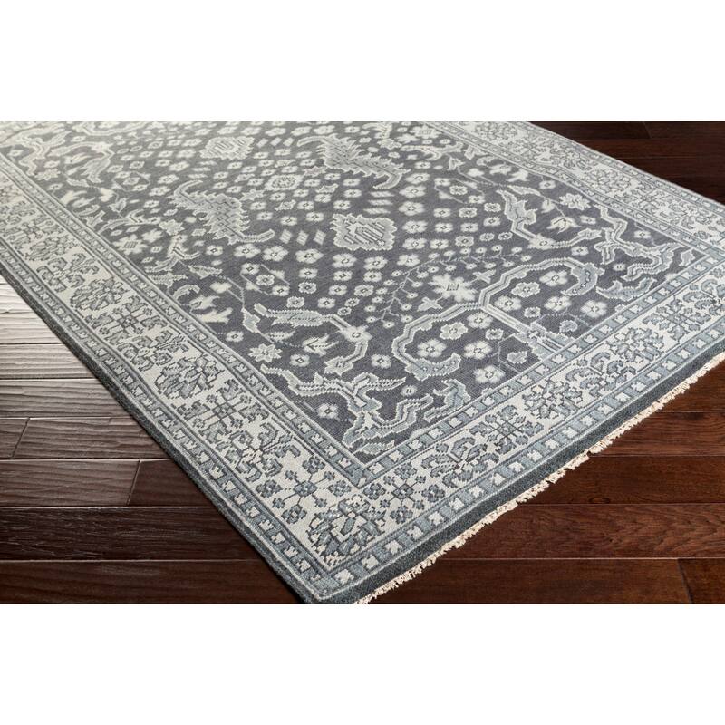 Hand-Knotted Whitford Floral Wool Area Rug
