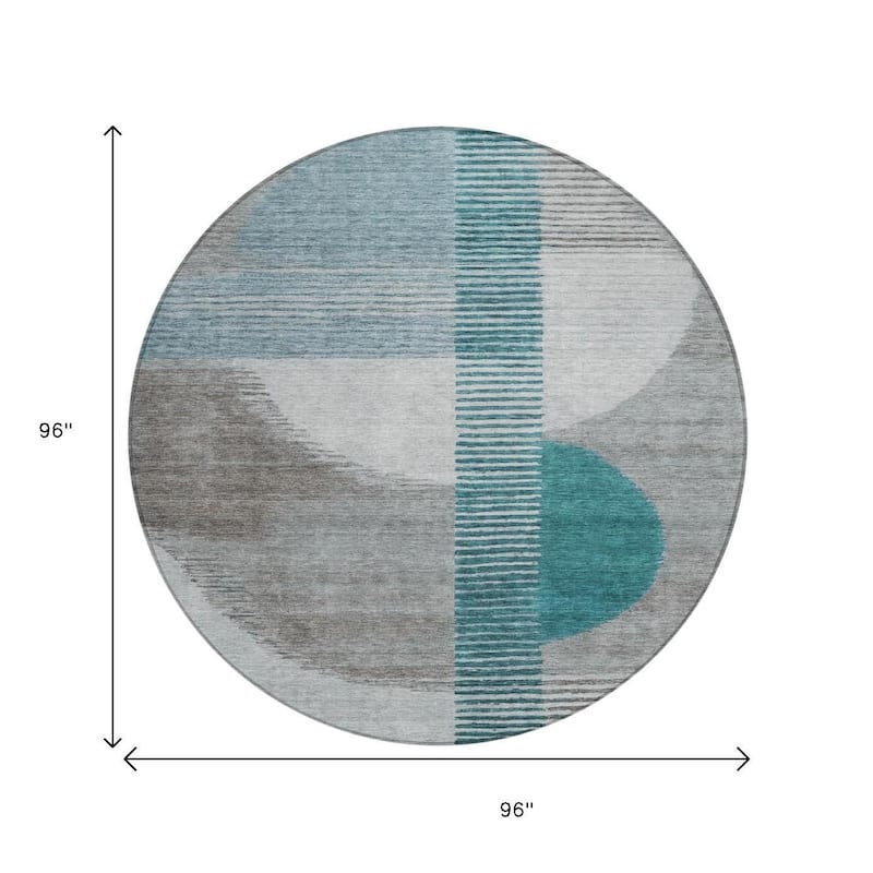 HomeRoots Geometric Transitional Rectangle Outdoor Rug