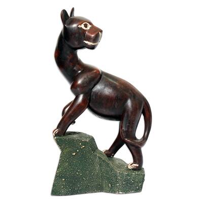 Novica Handmade Save Our Wildlife Wood Sculpture