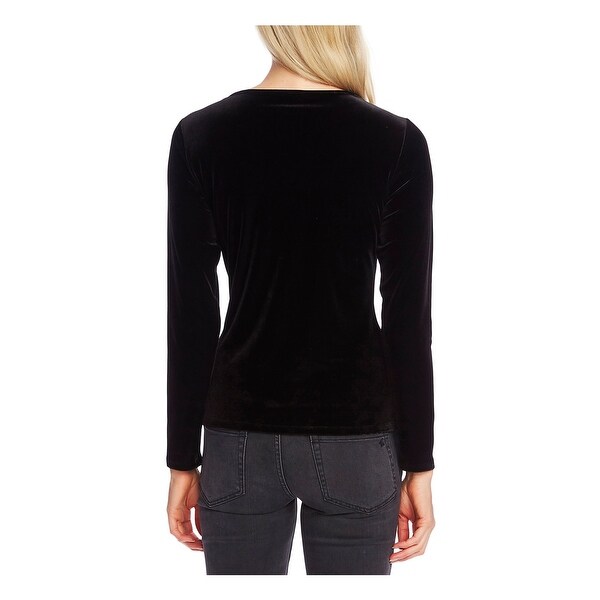 black long sleeve evening top