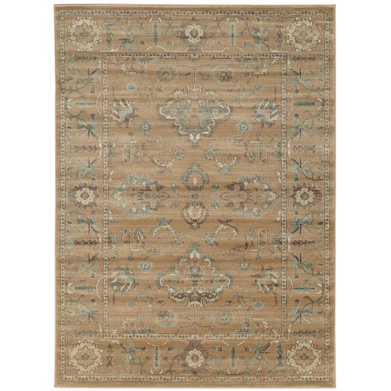 Admire Home Living Corina Traditional Oriental Vintage Area Rug - 3'3"x4'11" - Beige