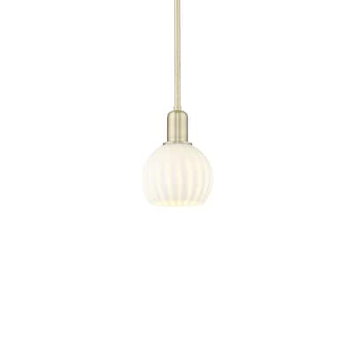 Innovations Lighting 716-1S-9-6 White Venetian Pendant White Venetian