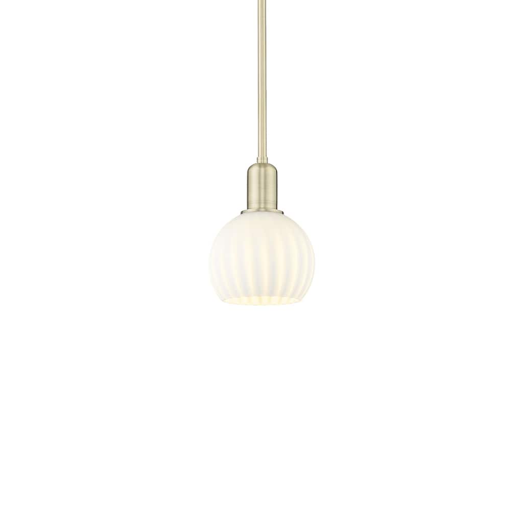 Innovations Lighting 716-1S-9-6 White Venetian Pendant White Venetian