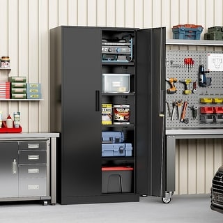 71'' H Metal Garage Storage Cabinet with Locking Doors and Adjustable Shelves - Bed Bath & Beyond - 38955672