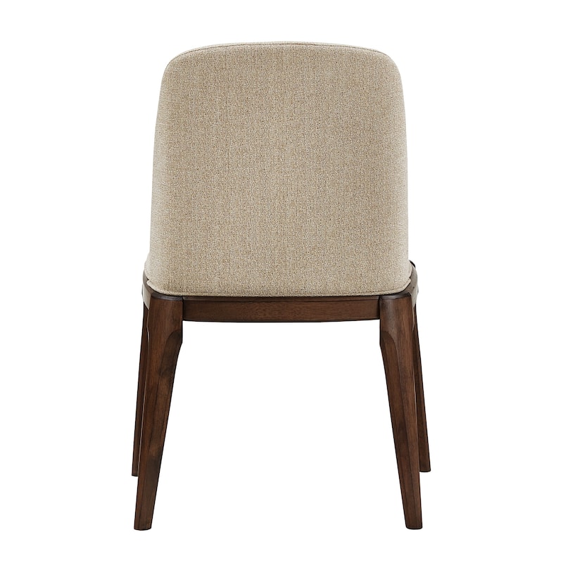 Rondo Upholstered Side Chairs with Walnut Legs (Set of 2) by iNSPIRE Q Modern