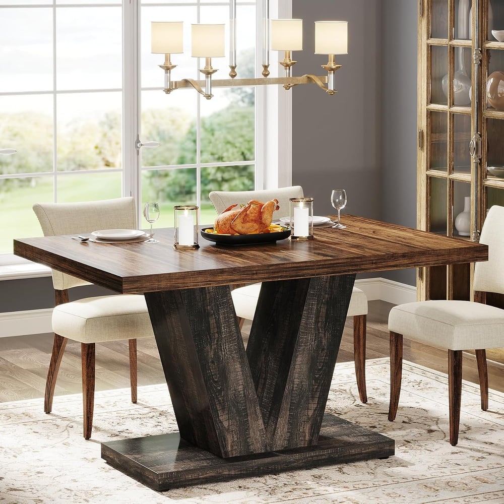 47 Inches Small Farmhouse Dining Table for 4