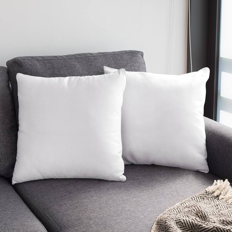 A1HC Pack of 2 Decorative Throw Pillow Insert, Down Feather Filled, White