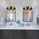 preview thumbnail 4 of 19, 1/2/3/4-Light Modern Black Gold Bathroom Vanity Lights Linear Metal Wall Sconces for Powder Room