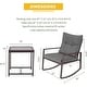 preview thumbnail 21 of 44, Pheap Outdoor 3-piece Rocking Wicker Bistro Set by Havenside Home