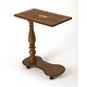 preview thumbnail 1 of 1, Handmade Butler Delicate Wood Inlay Tray Table Brown