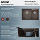 preview thumbnail 56 of 59, Karran 33" Top Mount Large/Small Bowl Quartz Kitchen Sink Kit - 33" x 22" x 9"