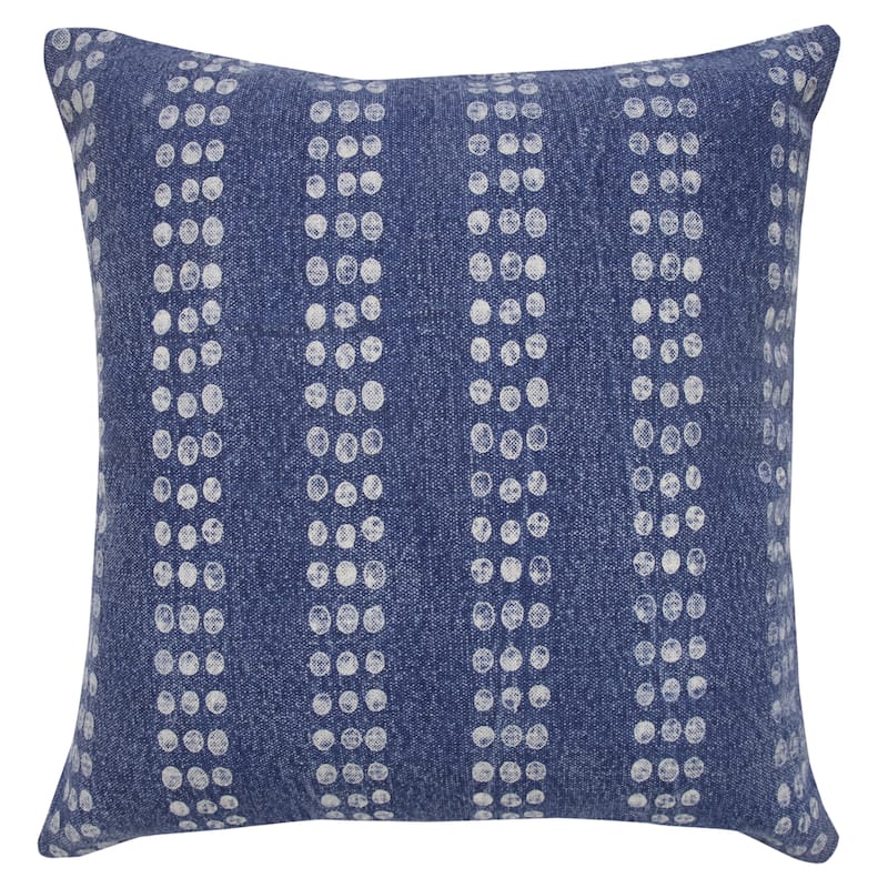 Sevita Polka Dot Stripe Stonewash Throw Pillow, Single or Set of 2