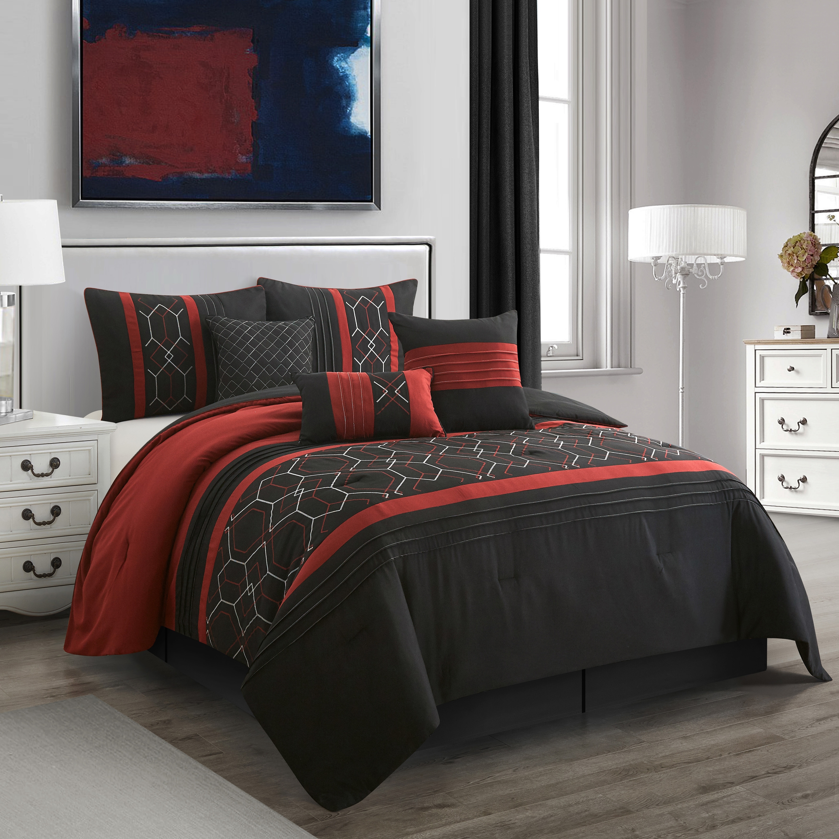 Nanshing Henry 7-Piece Geometric Comforter Set