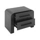 preview thumbnail 6 of 22, Christopher Knight Home - Mina Modern 2-Drawer Nightstand with Black Metal Handles