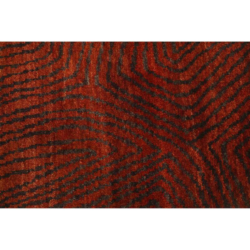 ECARPETGALLERY Hand-knotted Peshawar Ziegler Rust Wool Rug - 4'11 x 6'9