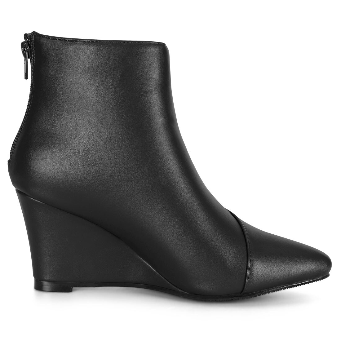 pointed toe wedge booties