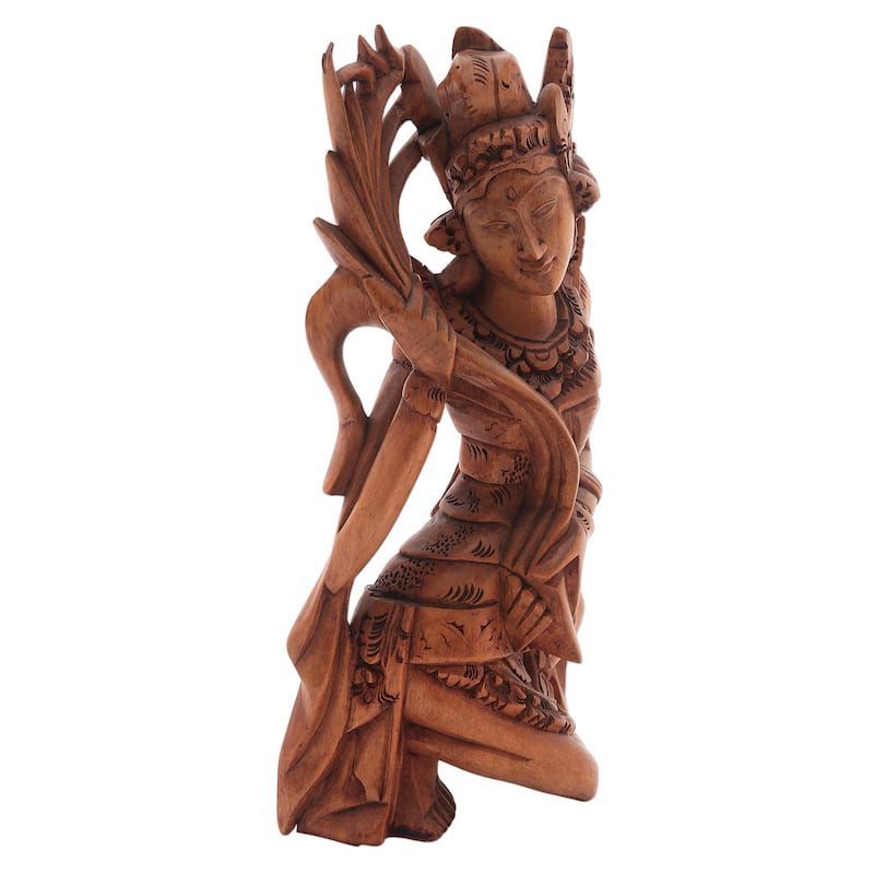 Novica Handmade Dancing Sri Wood Sculpture