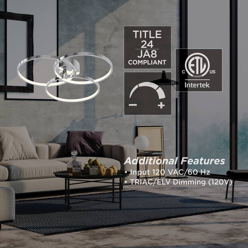 AFX Theo 2-Light Black Flush Mount