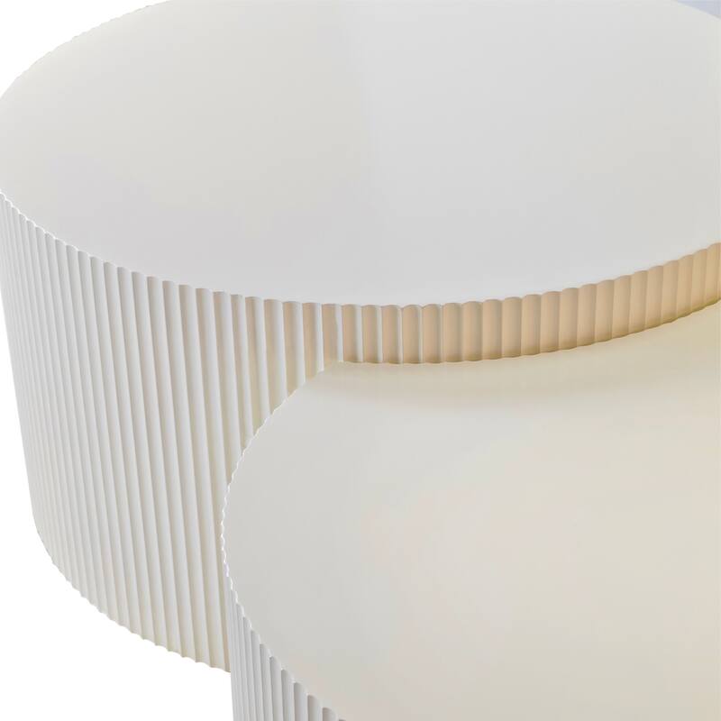 Vertical Stripe Design Nesting Coffee Table Set for Living Room