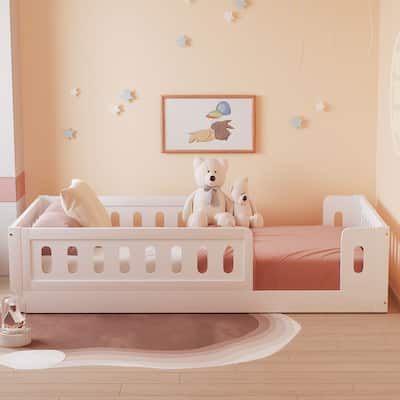 Twin Size Wooden Platform Bed